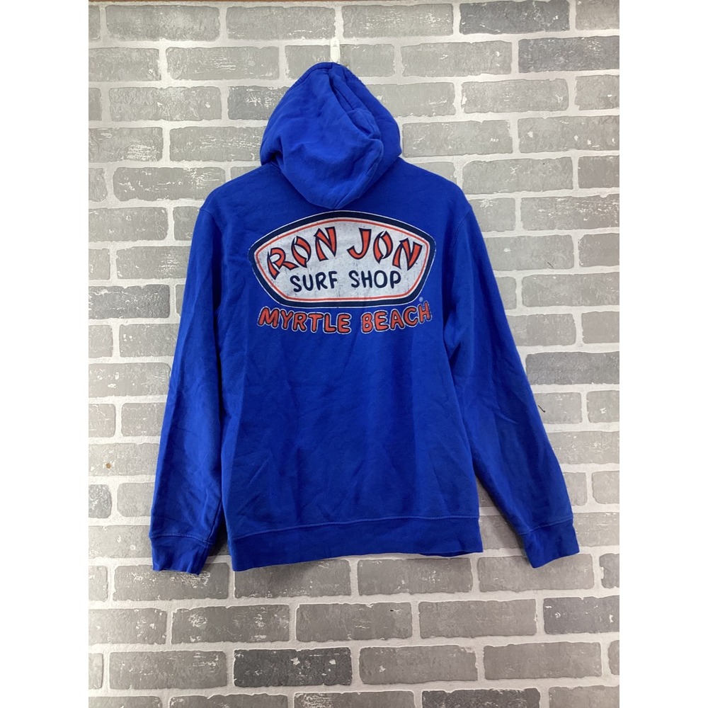 Ron Jon Surf Shop Myrtle Beach Hoodie Blue Graphic Pullover Sweatshirt Medium - Picture 4 of 4